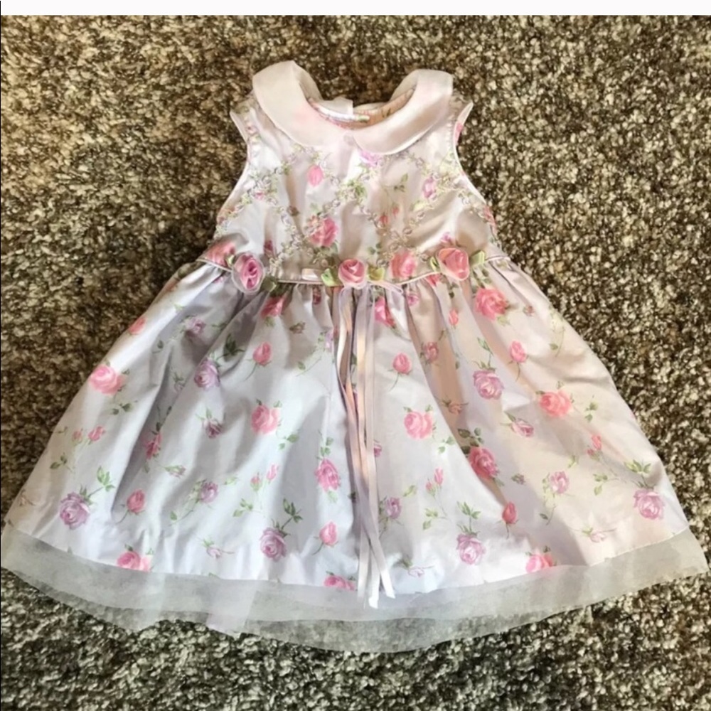 Purple and floral Dress